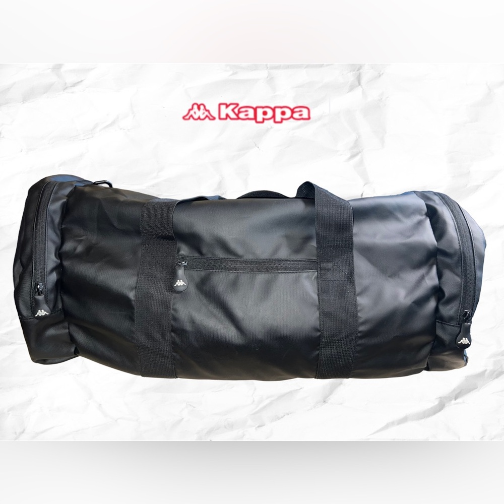 Kappa Sleek Black Duffel Bag